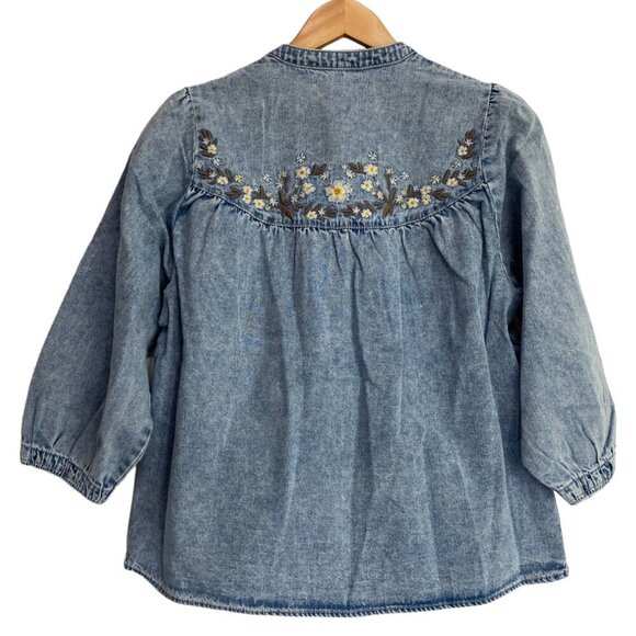 Driftwood embroidered denim top - Picture 5 of 13
